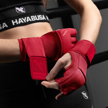 Deluxe Quick Gel Hand Wraps Hayabusa - red