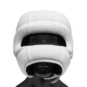 Boxing headguard Ultimatum GEN5 with nose guard - white