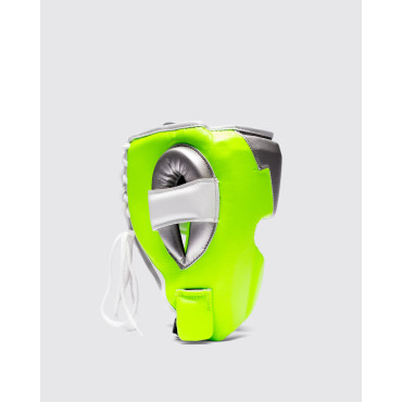 Boxing headgear Fly KNIGHT X - silver / neon