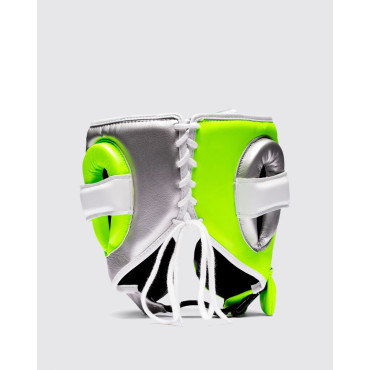 Boxing headgear Fly KNIGHT X - silver / neon