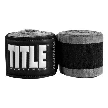 Hand wraps TITLE Boxing Platinum - black / grey