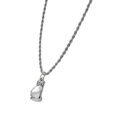 TITLE Necklace with a Boxing Glove – Silver